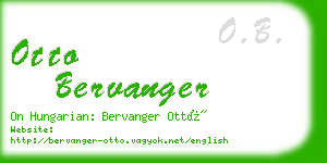 otto bervanger business card